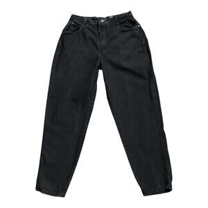 Gitano Mom Jeans Womens 14 Short Black High Rise Tapered Vintage 90s Denim